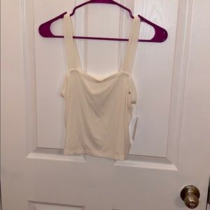 American Eagle White Cropped Tank top